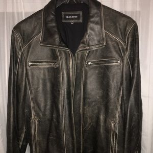 Black Rivet Men’s Leather Jacket XXL Brown